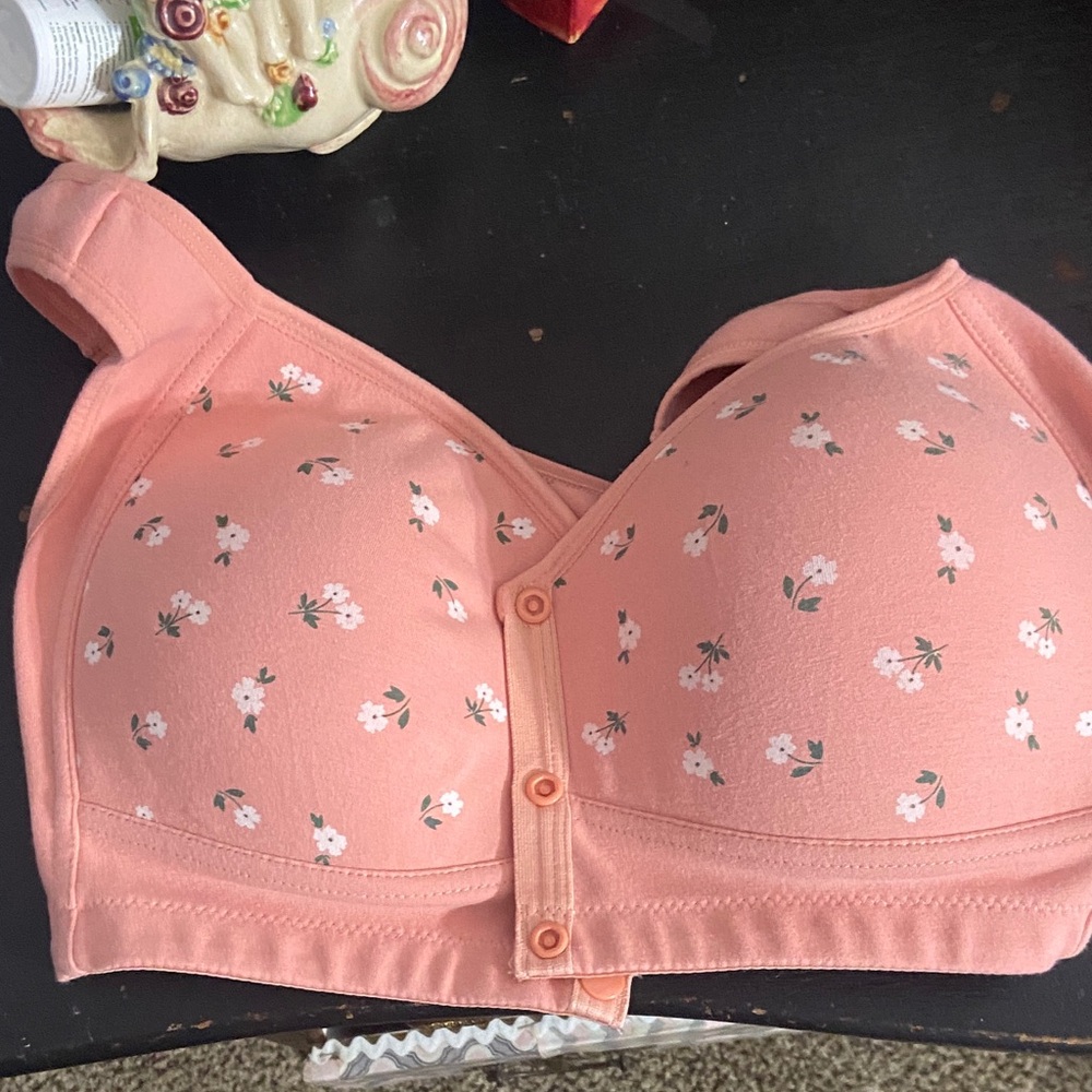 2 Floral Peach Bras